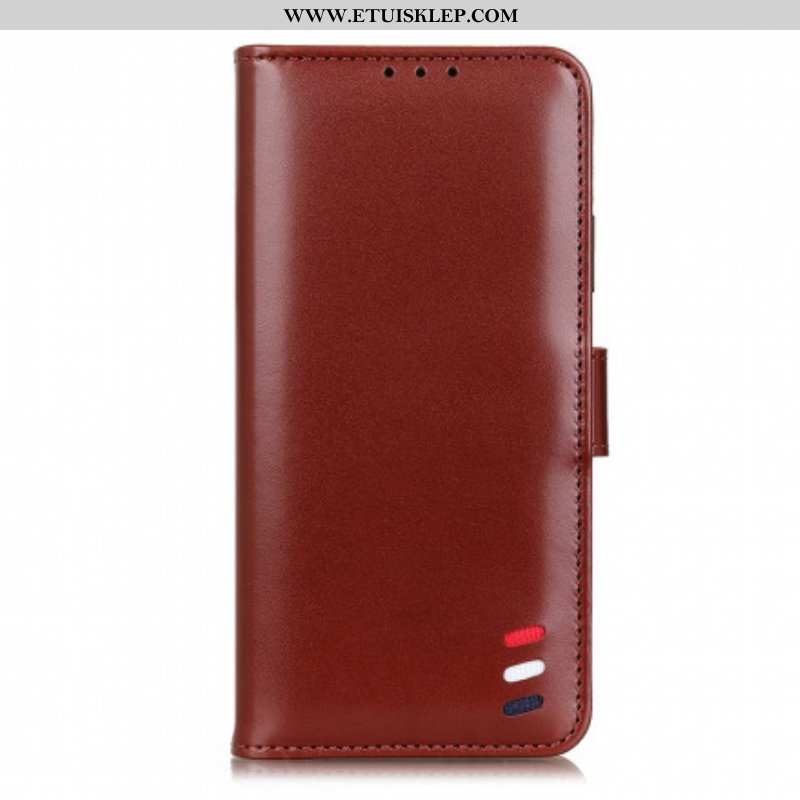 Etui Folio do Xiaomi Redmi Note 10 5G Trójkolorowy Efekt Skóry